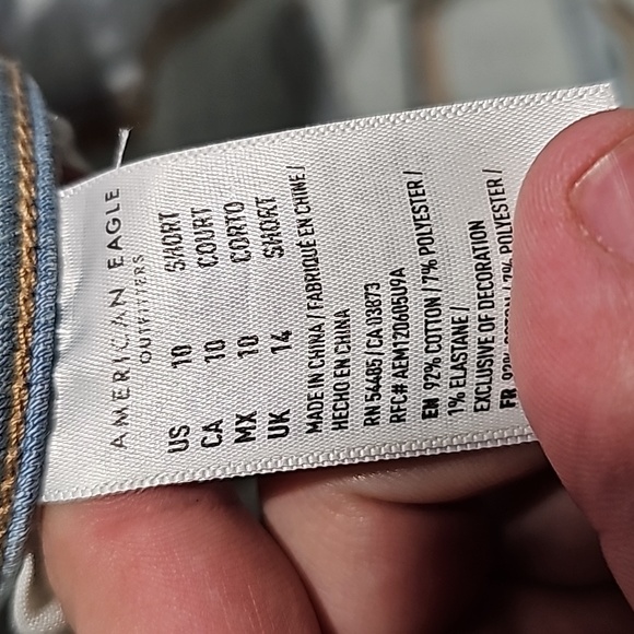 American Eagle super stretch size 10 distressed style high rise jeggings - Picture 8 of 8